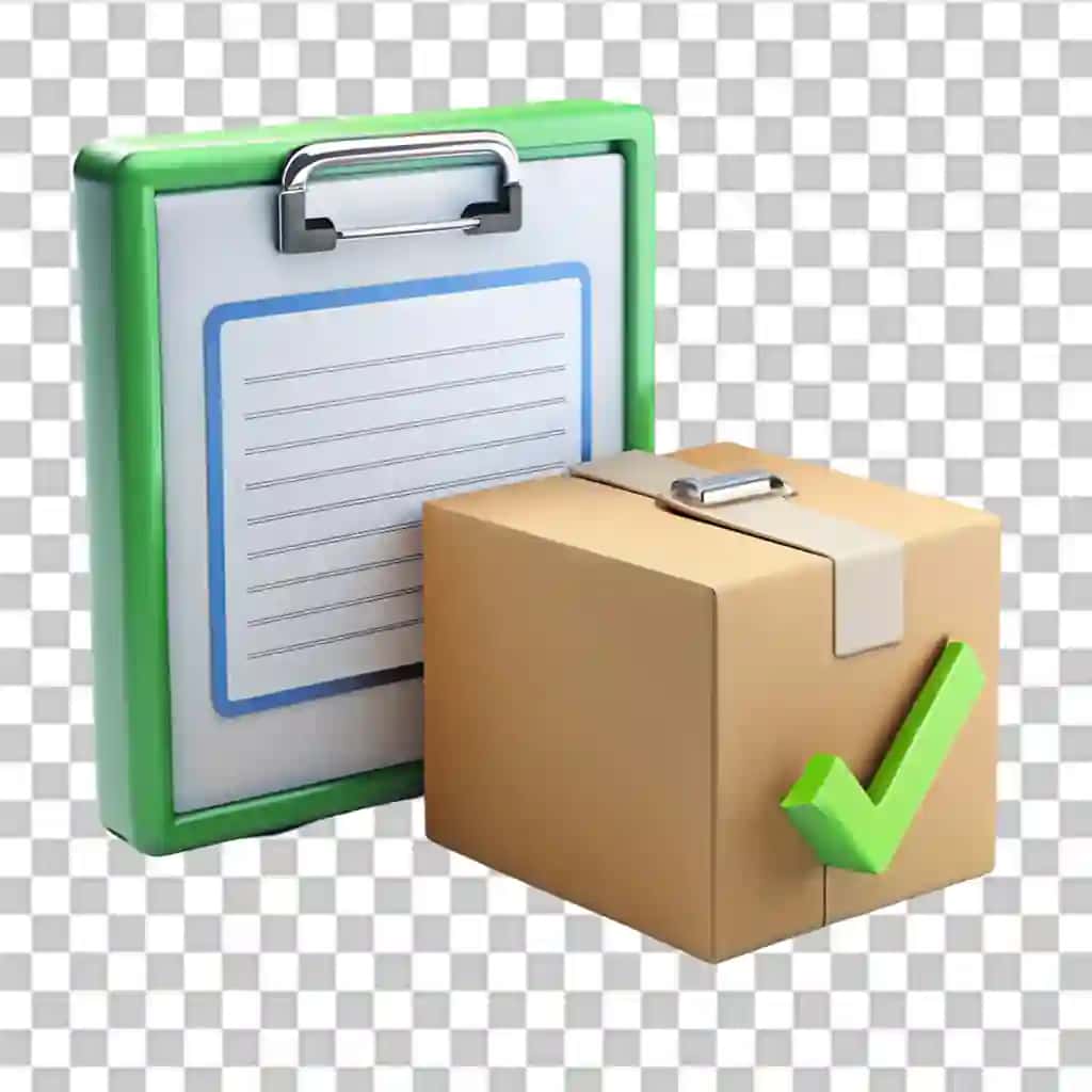 3D tasvir qutisi almashish buferini tekshirish izolyatsiyalangan shaffof | 3d illustration box clipboard verification isolated transparent
