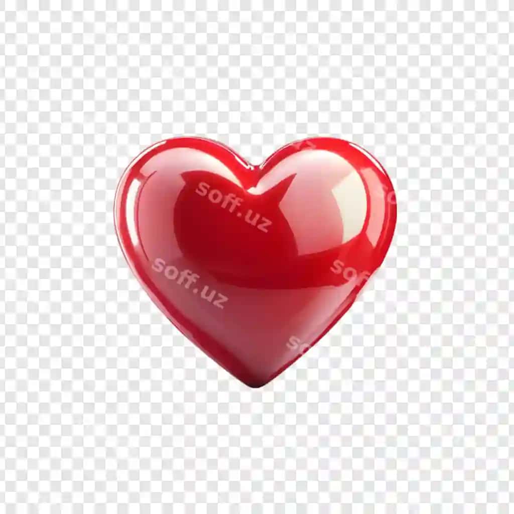3D qizil qalb | 3d red heart