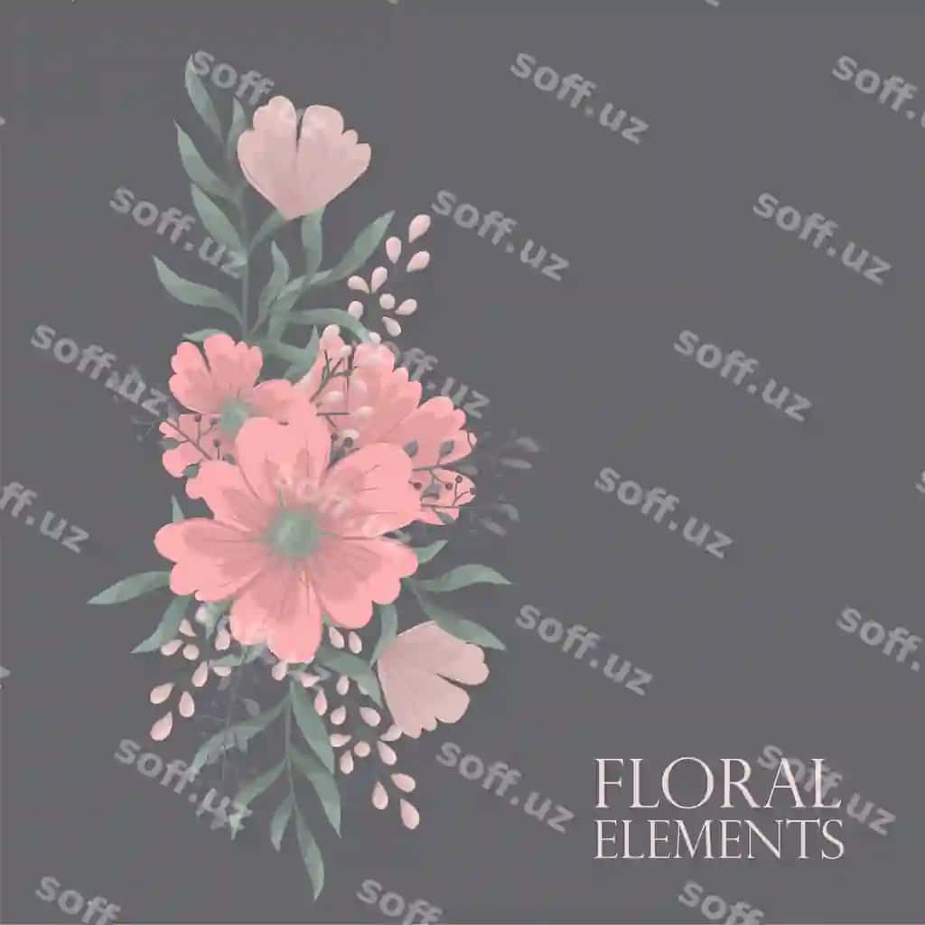 Gullar bilan tabrik kartasi | Greeting card with flowers