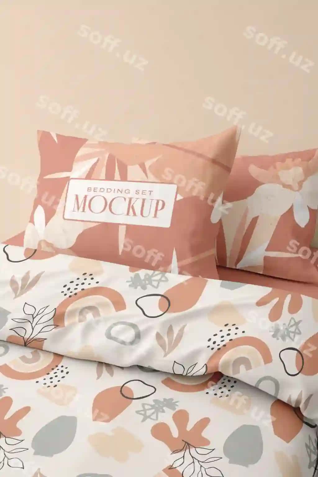 Yotoq toʼplami namunasi | Bedding set mockup