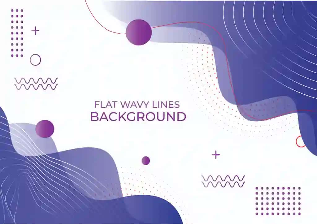 Yassi to'lqinli chiziqlar fon | Flat wavy lines background