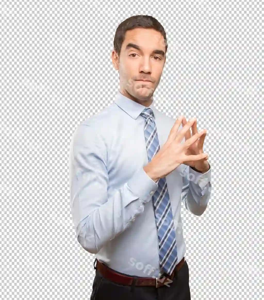 Yosh tadbirkor konsentratsiya ishorasini qilmoqda | Young businessman doing concentration gesture