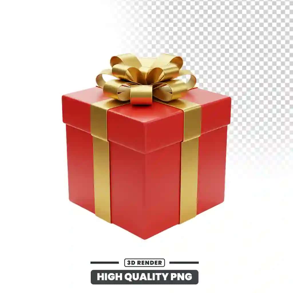 Oltin lentali qizil sovg'a qutisi | Red gift box with gold ribbon