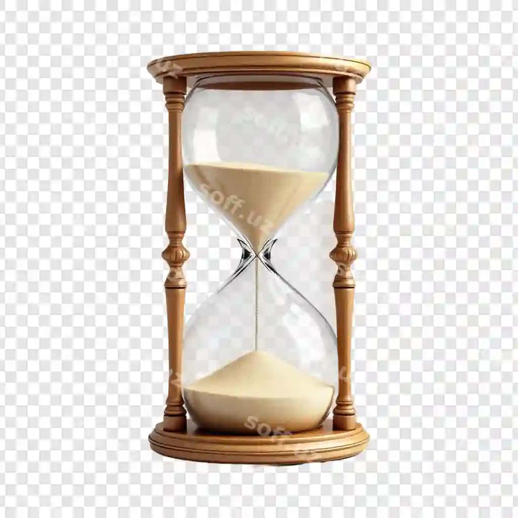 3D real qum soati izolyatsiyalangan shaffof fon | 3d realistic hourglass isolated transparent background