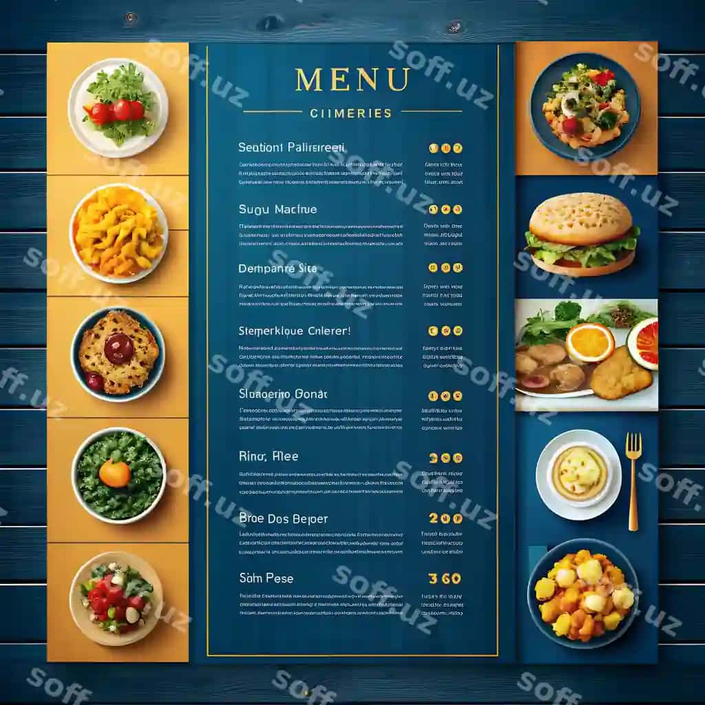 Restoran menyu tuzilishi | Restaurant menu layout