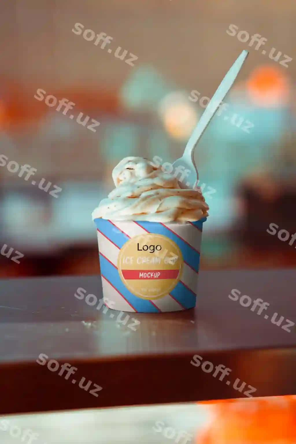 Muzqaymoq stakanchik dizayn namunasi | Ice cream cup design mockup