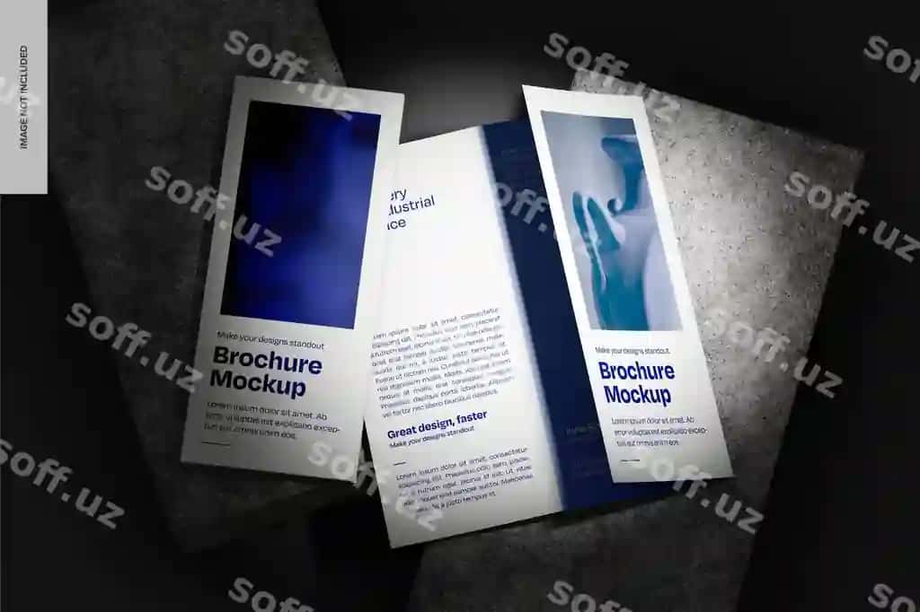 Zamonaviy qoziq-muqoziq sanoat ta'siridan namuna | Modern stationery with industrial influence mockup