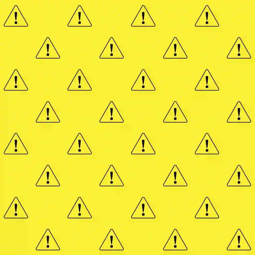 Ogohlantirish belgisi vektor choksiz naqsh | Warning sign vector seamless pattern