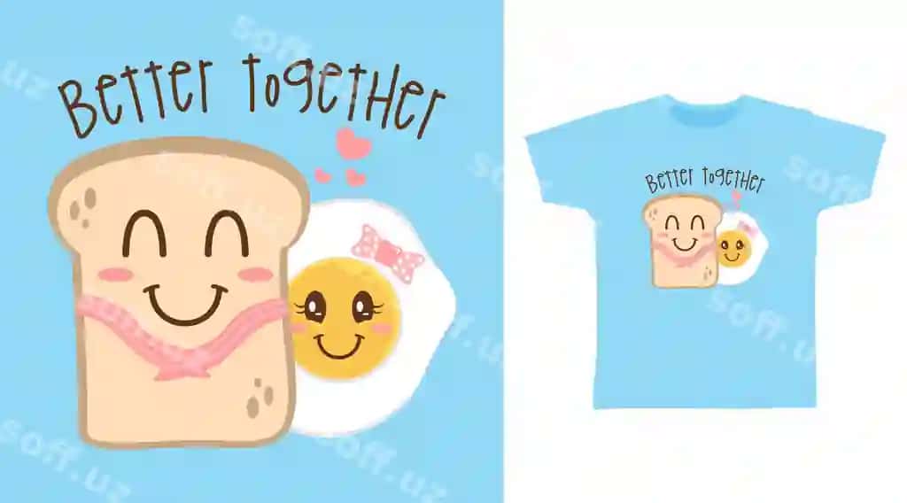 Gozaki non va tortik dizaynlari konsepsiyasi | Cute bread with egg tee designs concept