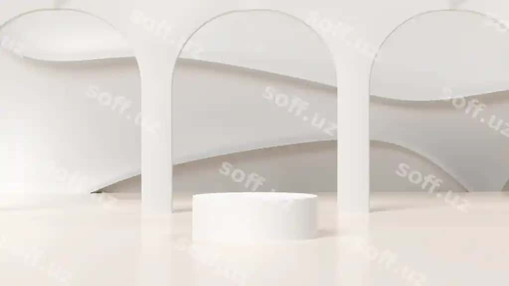 D rendering abstrakt minimal oq showcase mockup mahsulot sahna abstrakt geometrik shakl guruh | D rendering abstract minimal white showcase mockup product scene abstract geometric shape group