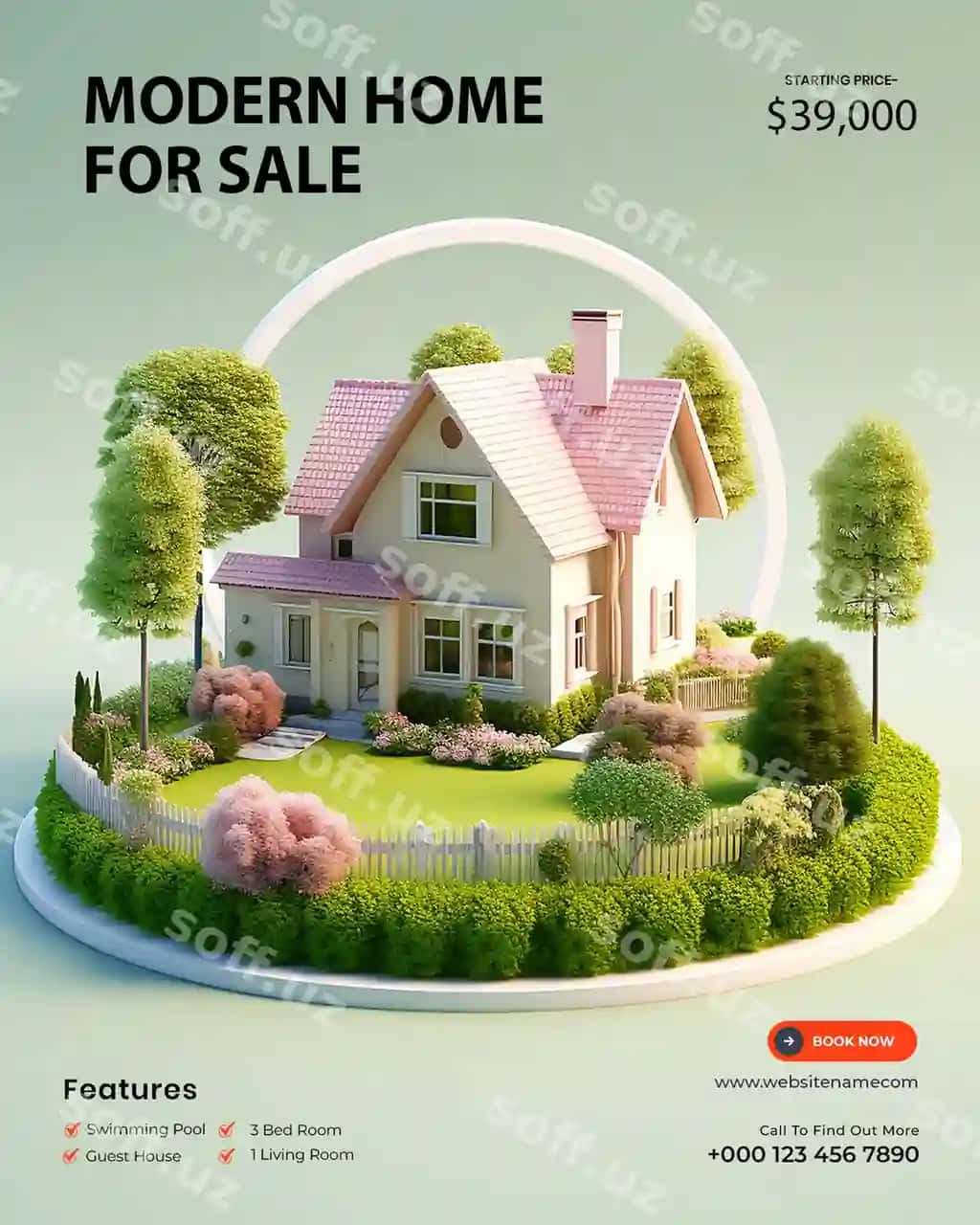 Bepul psd Mulk uy Instagram post Ijtimoiy tarmoqlar | Free psd real estate house property instagram post social media