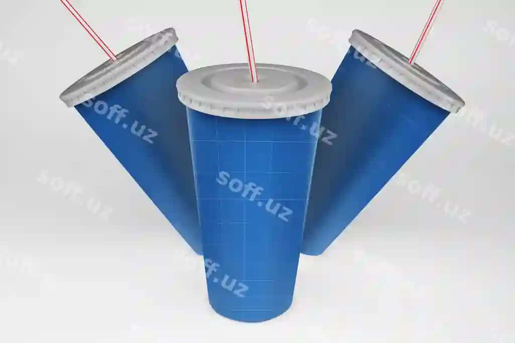 Fast food stakanchiklar mockup namunasi | Fast food cups mockup