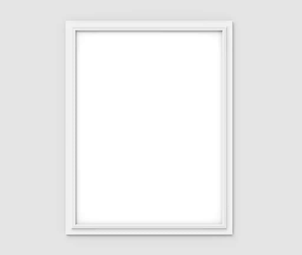 Oq rangli rasm ramkasi | White picture frame
