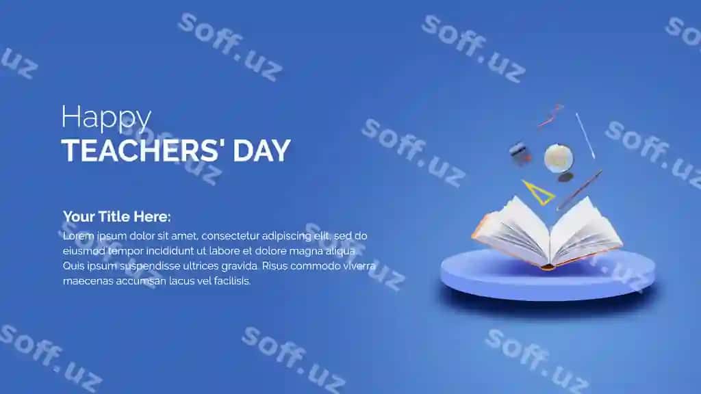 O'quv asboblari bilan o'qituvchilar kuni bilan tabriklaymiz | Happy teacher day celebration with educational instrument