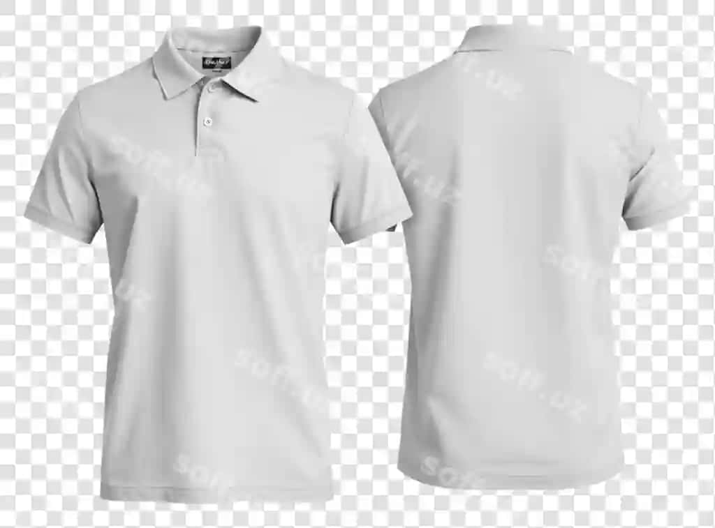 Oq polo rubagi t-shirt yozilgan boyun bilan | White polo shirt with collar that says t shirt