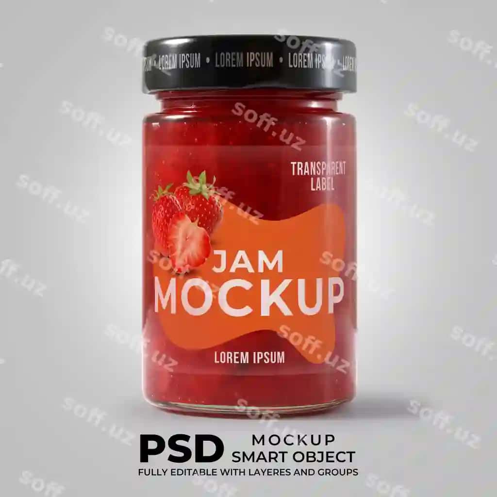 Jar jam mockup psd | Jar jam mockup psd