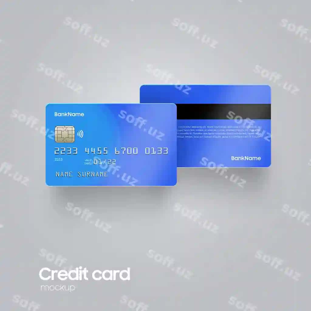 Haqiqiy plastik karta qo'l namunasi | Realistic plastic card hand mockup