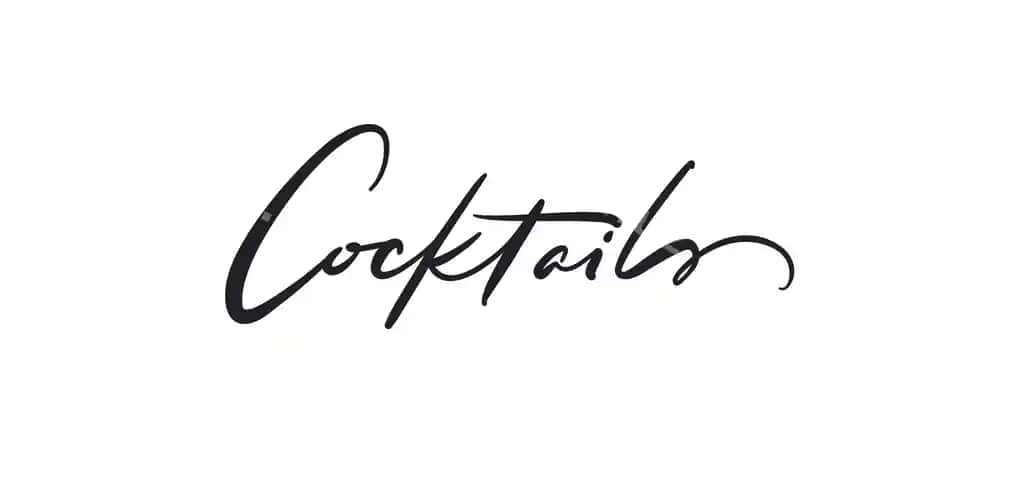 Qo'lda chizilgan kokteyllar kartasi iqtibosi zamonaviy cho'tka xattotligi izolyatsiya qilingan | Cocktails card hand drawn quote modern brush calligraphy isolated