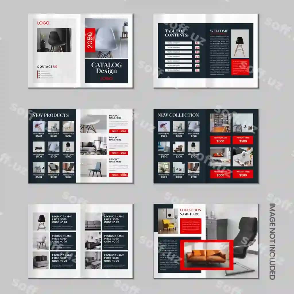 Mahsulot katalog dizayni 12-betlik katalog shablon dizayni | Product catalog design 12 pages catalogue template design