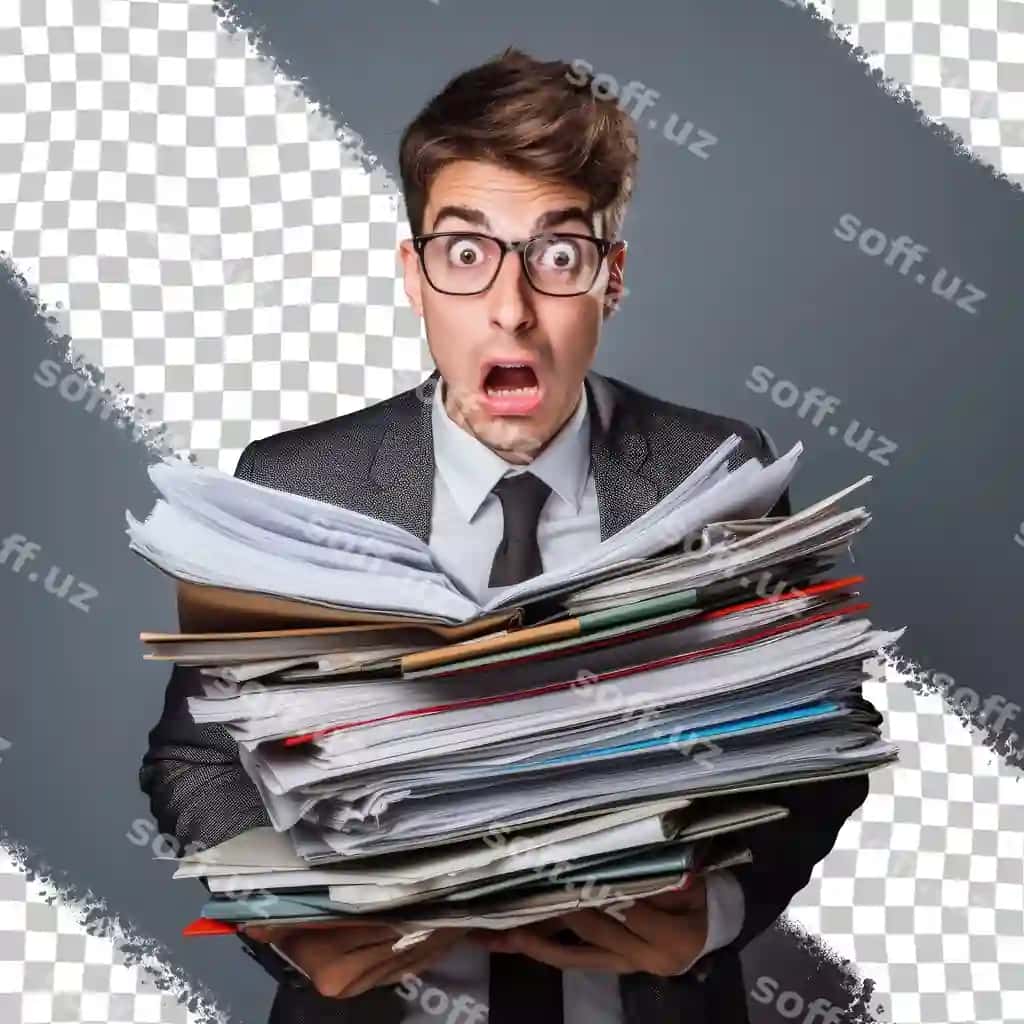 Qog'ozlar uyumini ushlab turgan erkak bilan qog'ozlar uyumini ushlab turgan erkak | Man holding stack papers with man holding stack papers