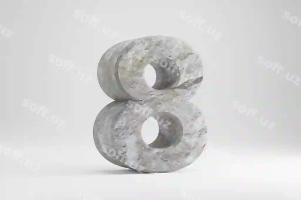 Stone 3d raqam 8 gʻaltdirashtirilgan raqamlar butlovchi qora-fonli 3d renderlangan gʻaltdirashtirilgan shrift belgi | Stone 3d number 8 rock textured number isolated white background 3d rendered stone font character