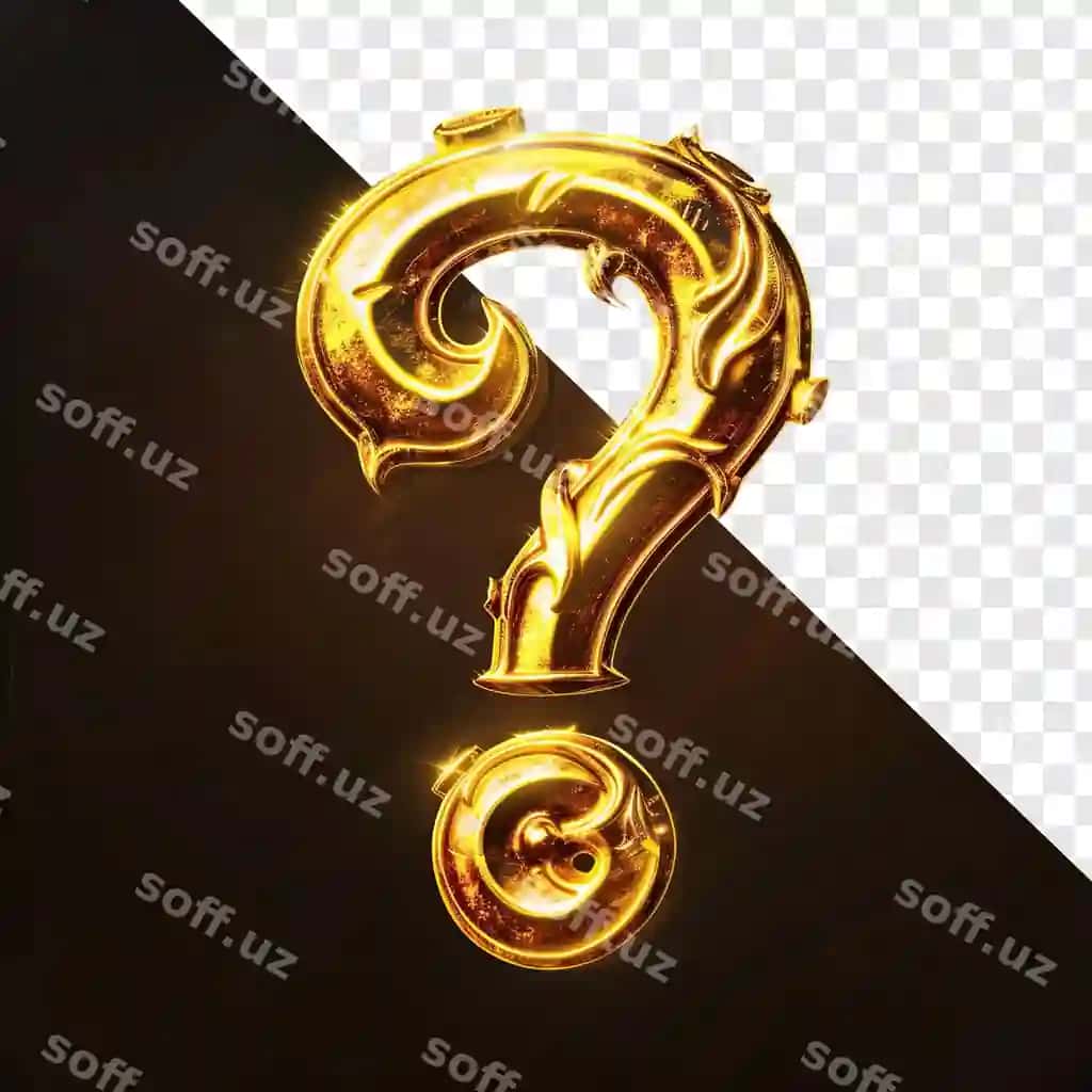Oltin savol belgisi ikonka o'yin san'at uslubi | Golden question mark icon game art style