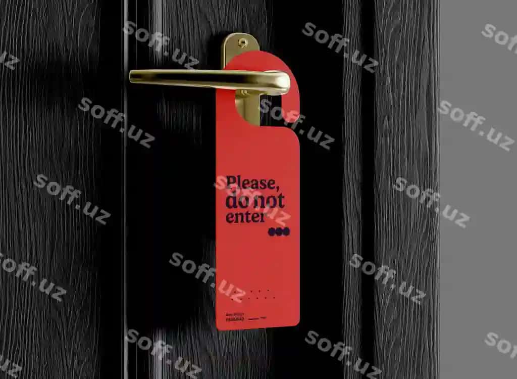 Devor askar namunasi | Door hanger mockup