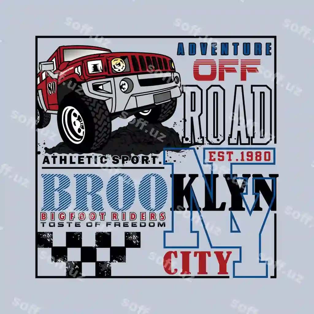 Tipografik uslub off-road mashinalari grafik dizayn uchun mukammaldir. | Typographic style off road vehicles are perfect graphic design