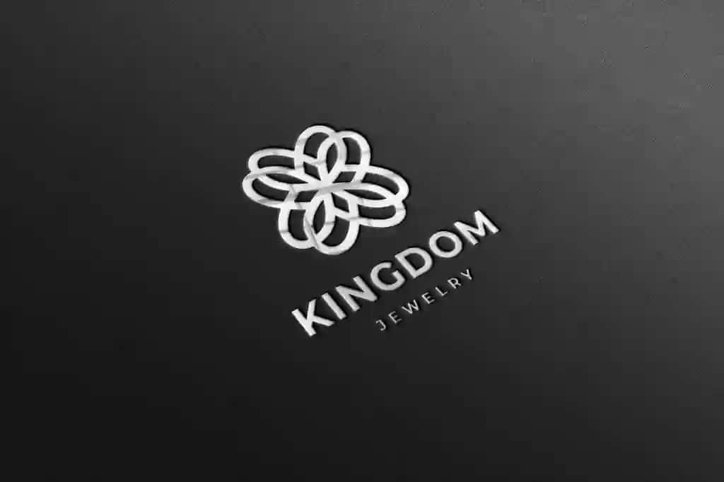 Hashamatli yaltiroq kumush rangli logotip maket qora qog'oz | Luxury glossy silver logo mockup black paper