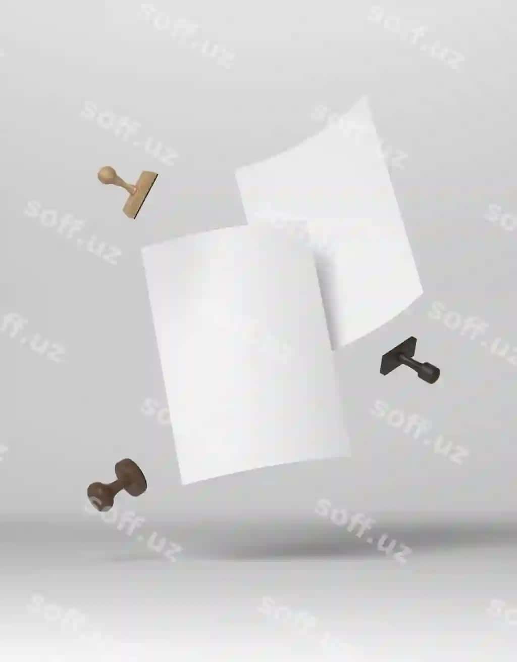 Qog'oz muhri soxta kompozitsiya | Paper seal mock up composition