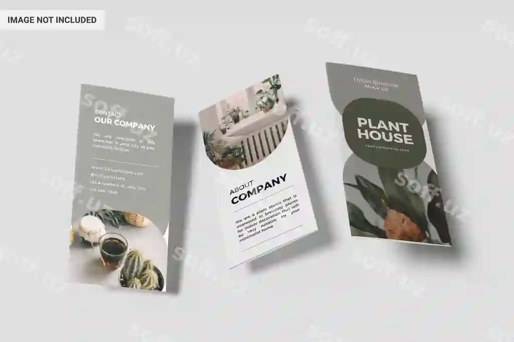 Ijodiy biznes broshyur mockup seriya 8 | Creative business brochure mockup series 8