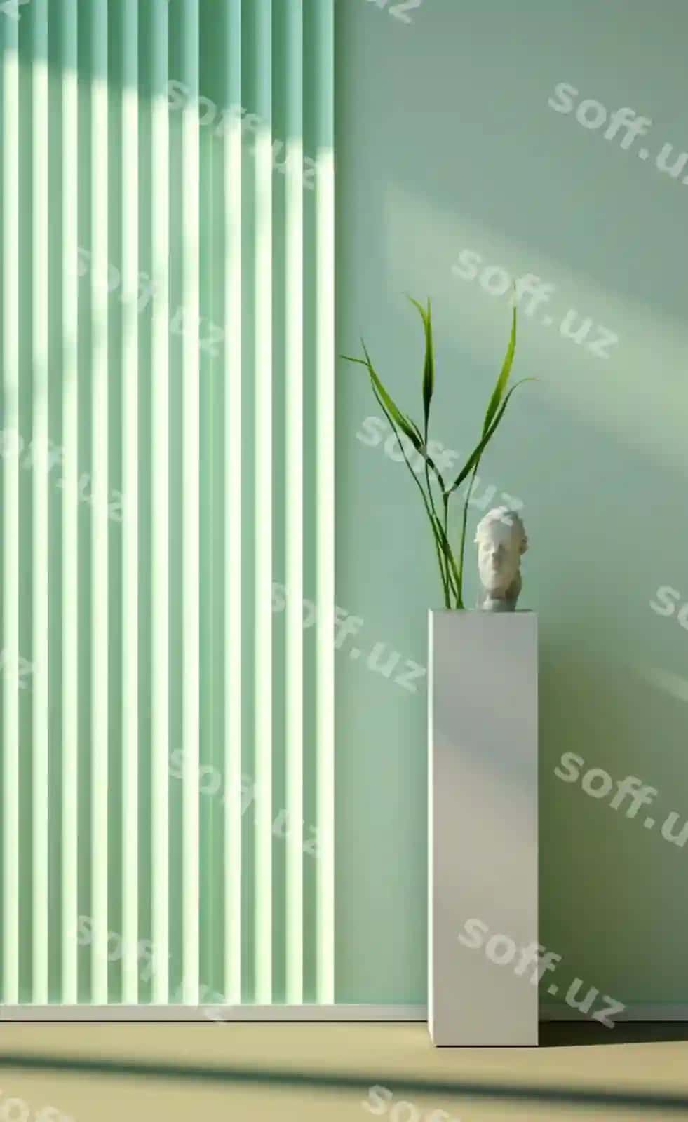 U erda vaza o'simlik bilan o'tirgan stol generativ ai | There is vase with plant it sitting table generative ai