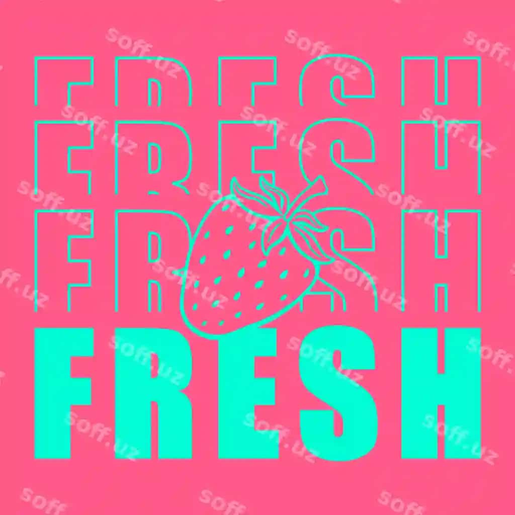 Yangi slovan bosish choo-choo | Fresh slogan print strawberry