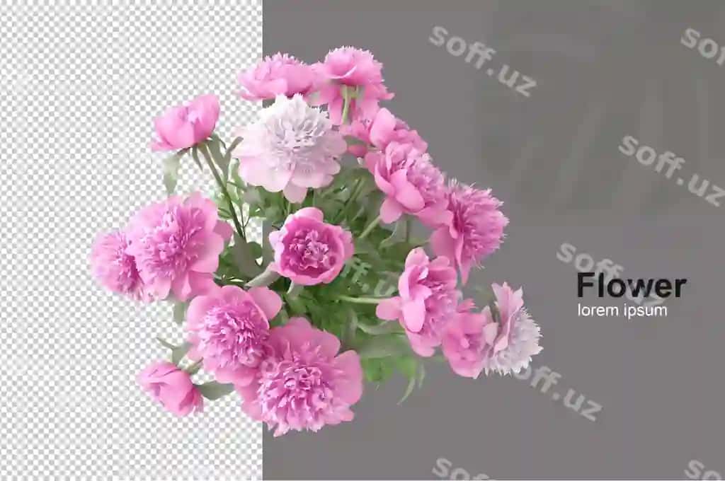 Gullar savati 3d renderlash | Flower basket 3d rendering