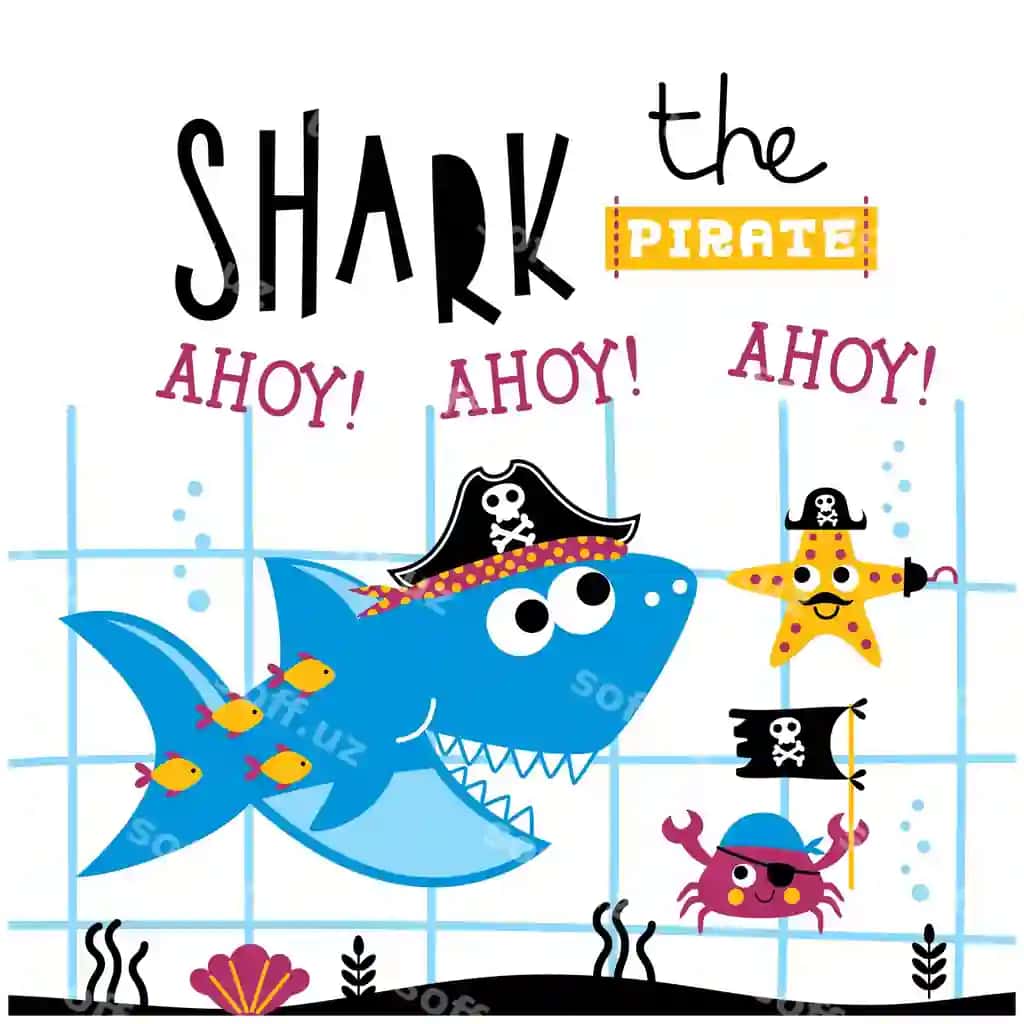 Akula yovuz kulgili heyvon multfil'mi | Shark pirate funny animal cartoon