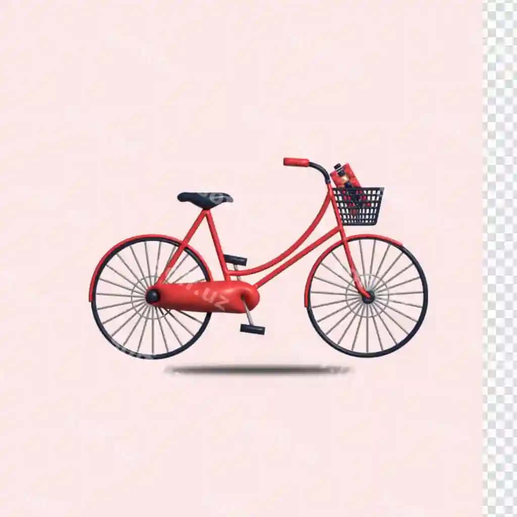 3D qizil sikl | 3d red cycle