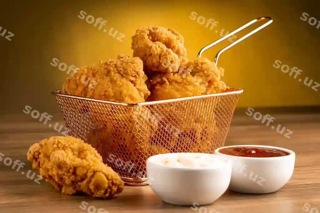 Qurqatilgan qovurilgan tovuq savati | Crispy fried chicken basket