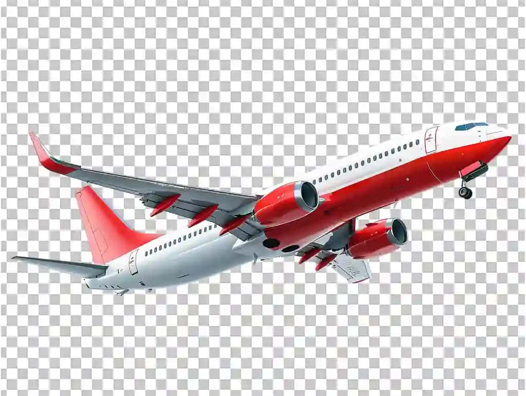 Izolyatsiya qilingan shaffof fonda uchayotgan samolyot | Airplane flying isolated transparent background