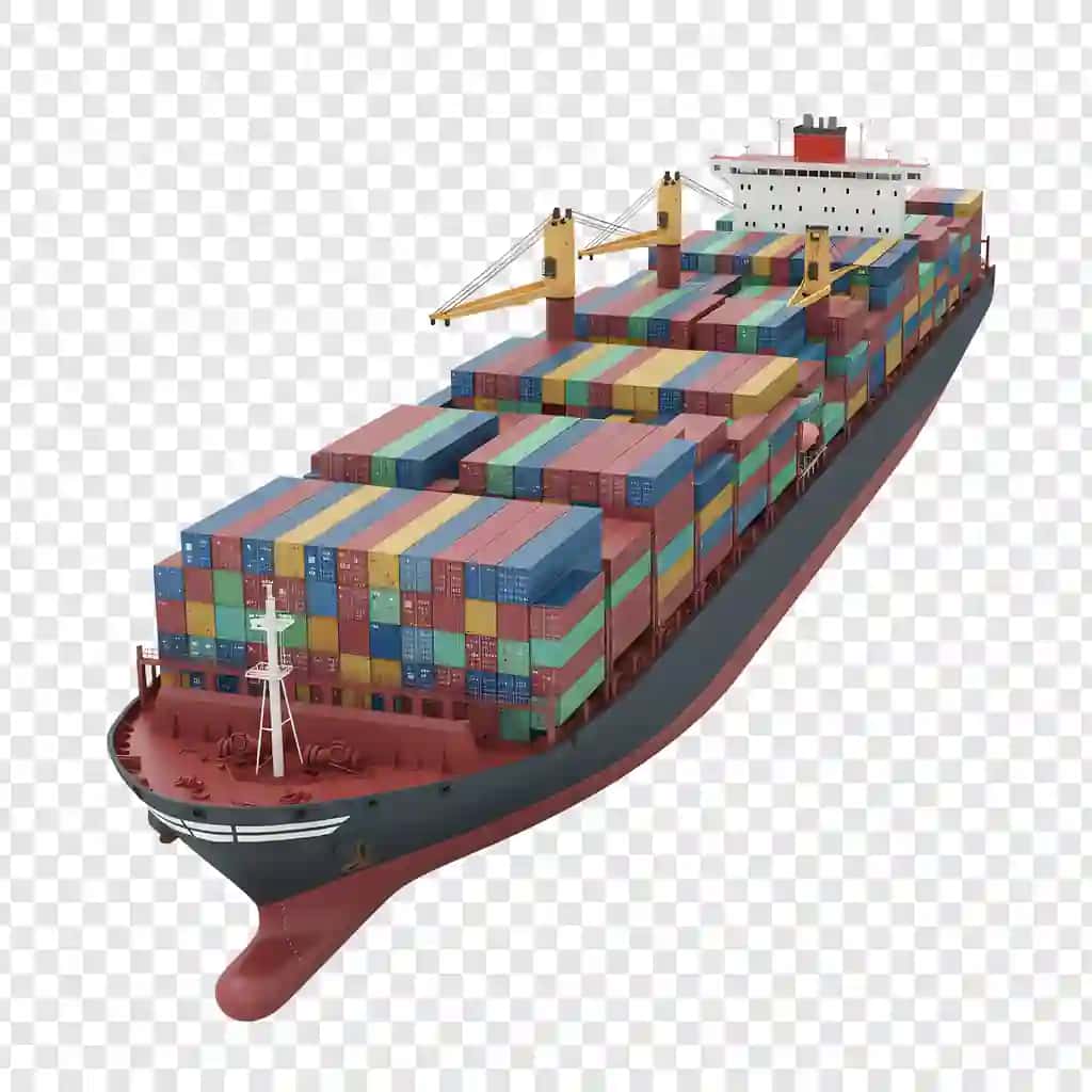 To'liq yuklangan konteyner kemasi suzib yuruvchi okean | Fully loaded container ship sailing ocean