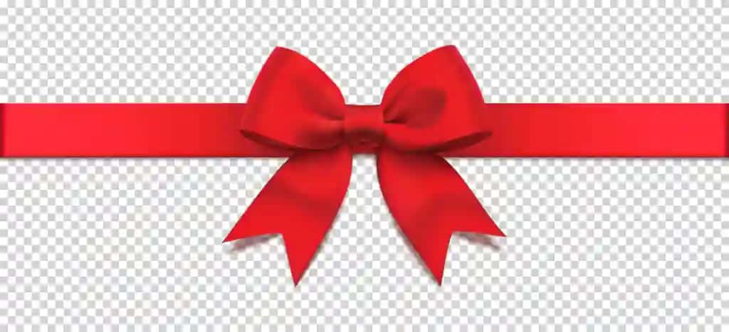 Haqiqiy vektor piktogramma tasvirlangan qizil ipak tasma, kamon bilan ajratilgan | Realistic vector icon illustration red silky ribbon with bow isolated
