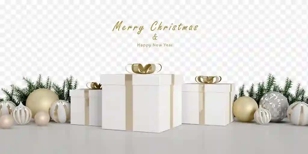 Rojdestvo sovg'alari qutisi izolyatsiya qilingan | Christmas gifts box isolated