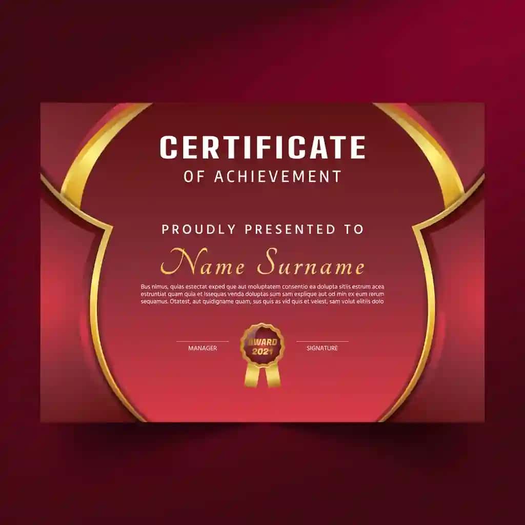 Smart abstrakt premium sertifikat yutug'i | Smart abstract premium certificate achievement