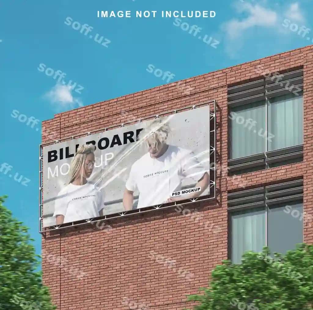 Binoni billboard modeli PSD | Building billboard mockup psd