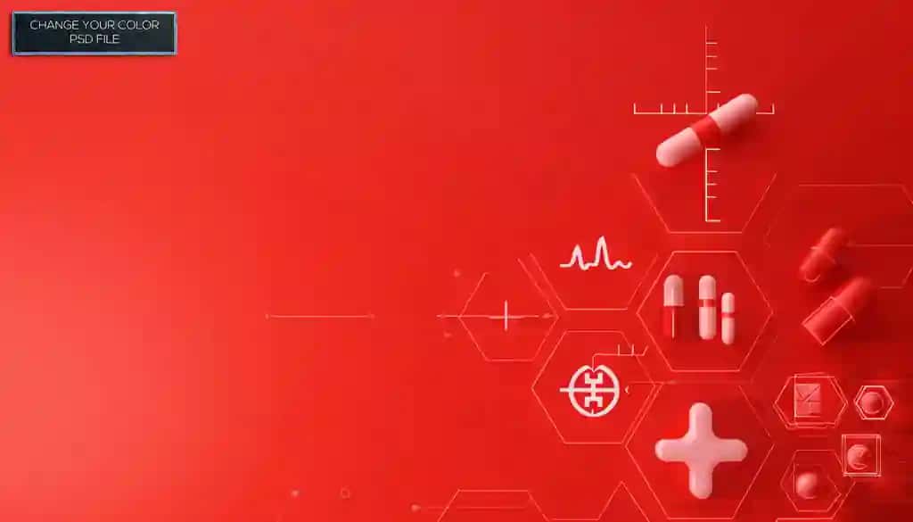 Tibbiy tarmoq vektor grafikasi oq xochli qizil fon | Medical network vector graphics red background with white cross