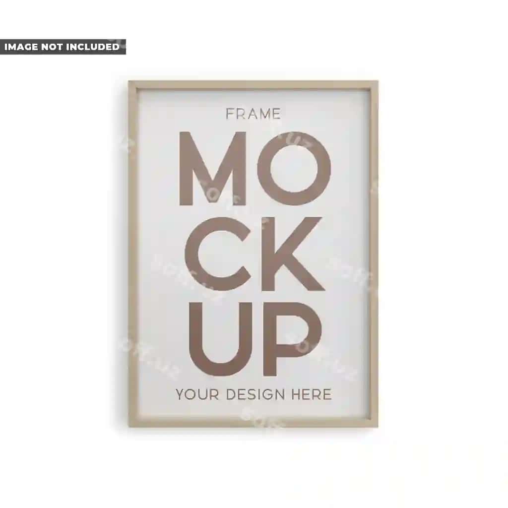 Yog'ochdan yasalgan A4 ramkali maket | Wooden a4 frame mockup