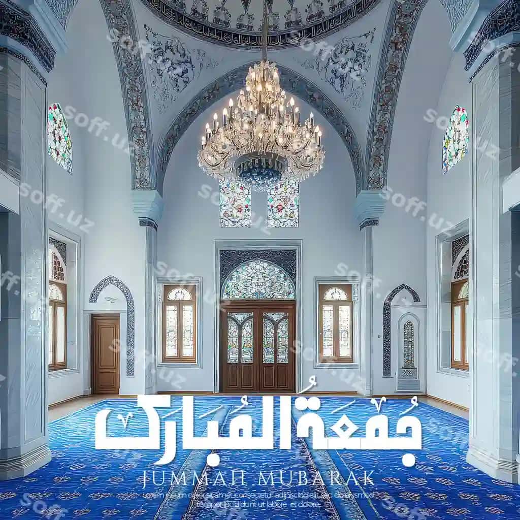 Juma muborak ijtimoiy media islomiy post shabloni | Jumma mubarak social media islamic post template