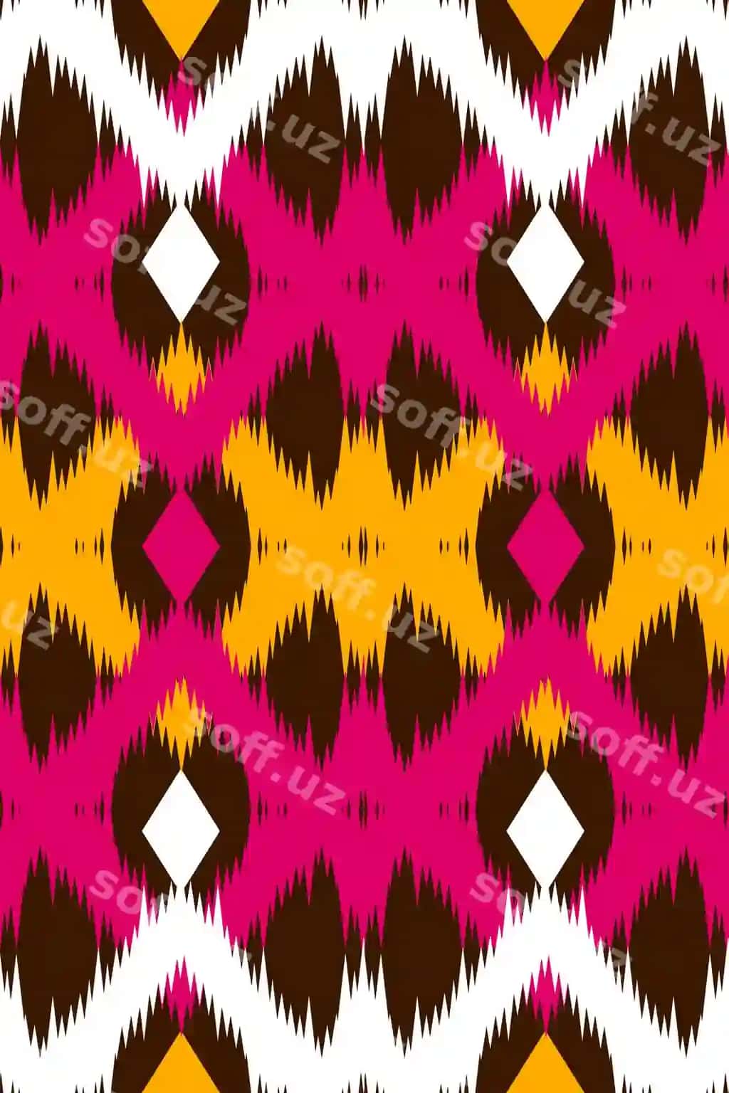 Rangli fon word zigzag it naqshi bilan | Colorful background with pattern word zigzag it