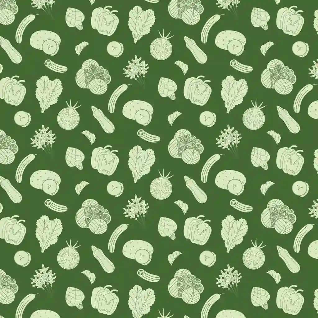 Chiziqli badiiy organik sabzavotlar choksiz naqsh tabiiy sog'lom vektor | Line art organic vegetables seamless pattern natural healthy vector