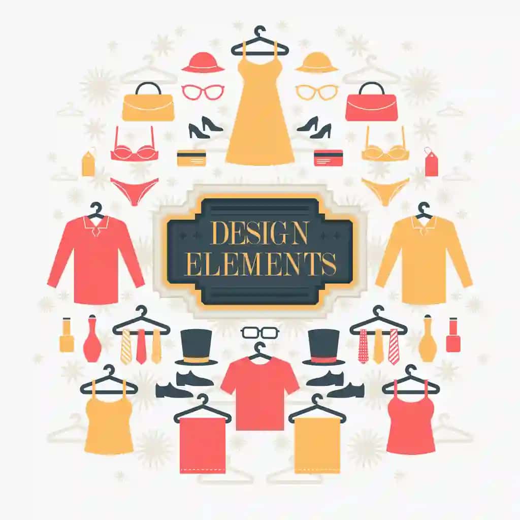 Xarid qilish moda elementlari fon | Shopping fashion elements background