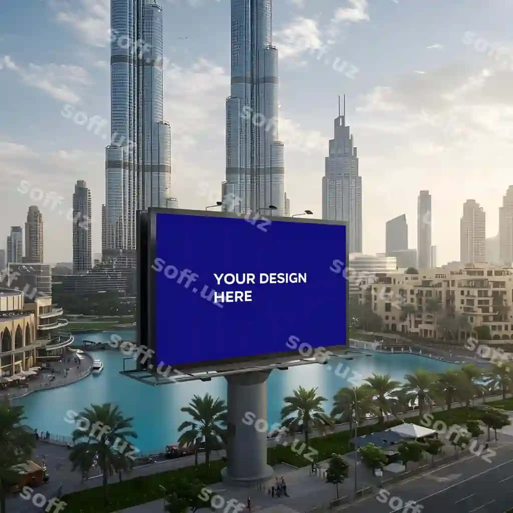 Katta bilbord maketi | Larg billboard mockup